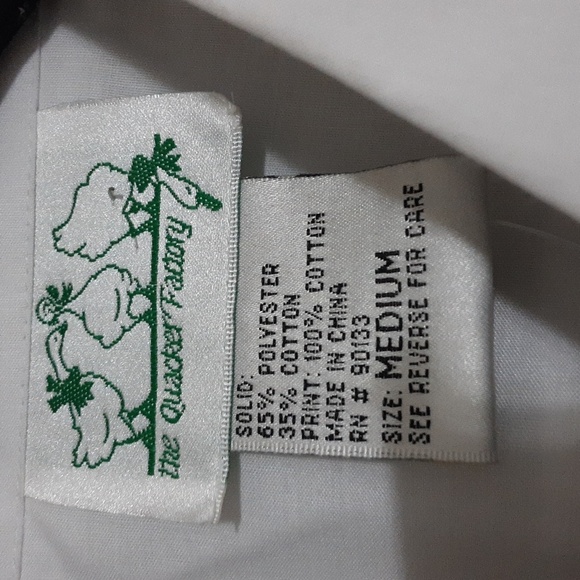 Quacker Factory Cata Kitty Women White Shirt with Multicolor Patchwork M vintage - Picture 6 of 7